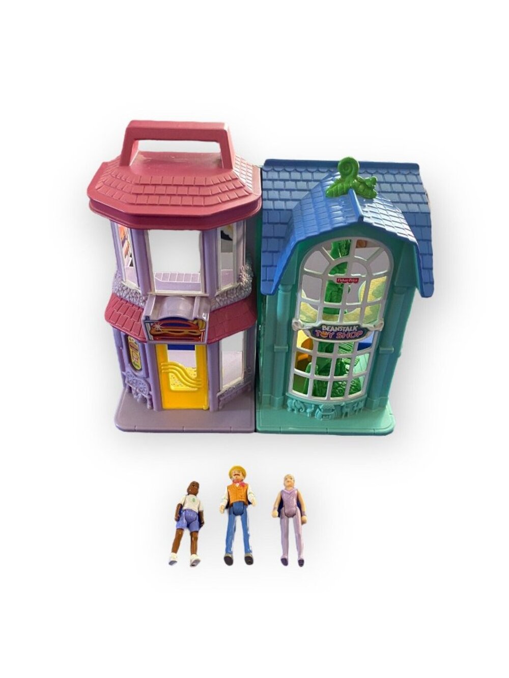 Fisher Price Sweet Streets Beanstalk Toy Shop House w Loving Family Figures 2002